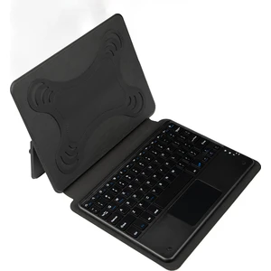 iPad Pro 10.2 2021 (9.nesil) Klavyeli Tablet Kılıfı Bluetooh Bağlantılı Standlı Touch Pad Pu Deri