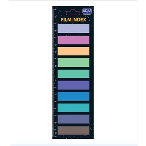 Kraft Film Index PP 200 Yaprak 10 Renk 13x44 mm Karışık Renkli Düz Desen