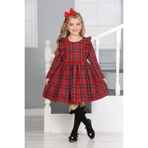 Çocuk Yolu Kids  Gelincik Ekose Kız Çocuk Elbise A1111141111002