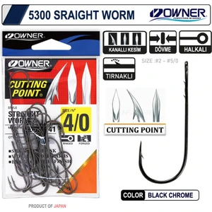 5300 Straight Shank Black Chrome Japon Iğne Balıkmarketim