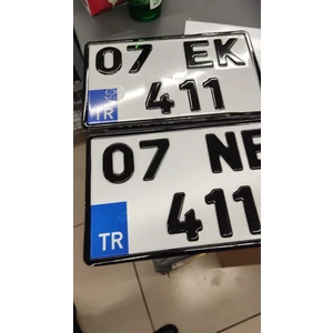 3m 15X25 cm Standart Motor App plaka Aksesuar Muayenden Geçer
