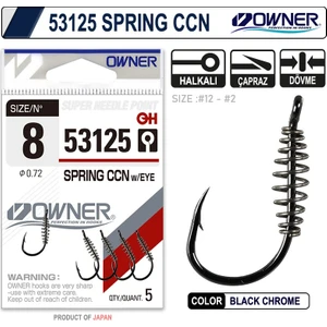 53125 Spring Ccn With Eye Black Chrome Japon Sazan Iğnesi Balıkmarketim