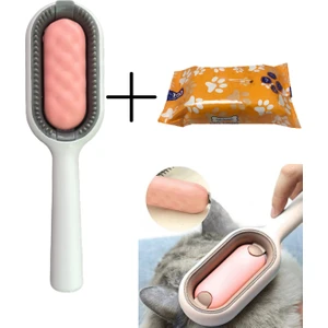 Hayat Pets 3in1 Kedi Köpek Tarağı Tüy Toplayıcı Temizleyici ve Tiftik Fırçası Temizlik Mendili