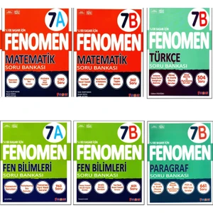 Fenomen Yayıncılık 7. Sınıf Matematik - Fen Bilimleri - Türkçe - Paragraf Soru Bankası 6 Kitap