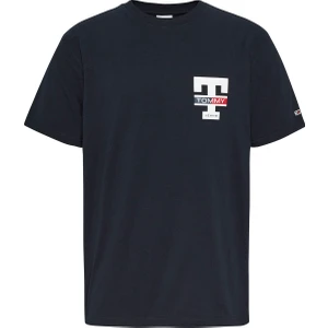 Tommy Jeans Bisiklet Yaka Düz Mavi Erkek T-Shirt DM0DM16845DW5