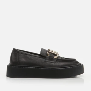 01AYH272550A100 Hakiki Deri Siyah Kadın Loafer