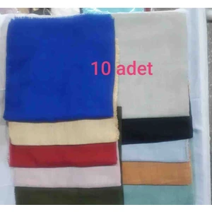 Düzrenk Flamli Dagitmalik Hediyelik Çeyizlik Pamuk Eşarp 10 adet Yazma Tülbent100X100CM