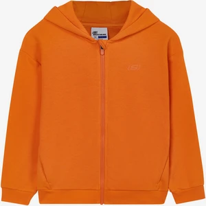 B Lw Fleece Full Zip Hoodie Sweatshirt Erkek Çocuk Turuncu Sweatshirt SK232081-700