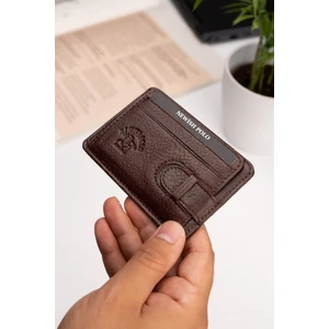 Macchiato Erkek Deri Slim Ince Çok Foksiyonlu Kartlık (Yatay)