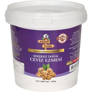AdresS Fındık -  Şekersiz Doğal Ceviz Ezmesi 1 Kg