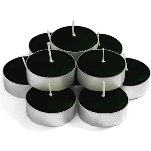 Kuzey Oyuncak Cadılar Bayramına Özel Vıp Siyah Mum Black Tea Light Candle Siyah Tea Light Mum Siyah Mum 100 Adet