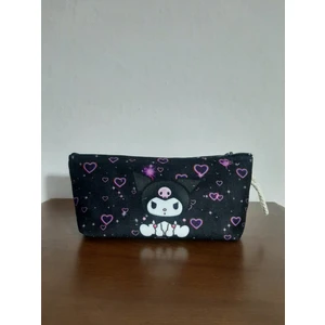 Owl Bag Kuromi Uçuşan Kalpler  Desenli Tasarım Kalemlik - Makyaj Çantası