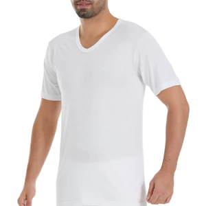 Yıldız Çamaşır Erkek Beyaz 3'lü Paket V Yaka Kısa Kol Süper Ince Tshirt