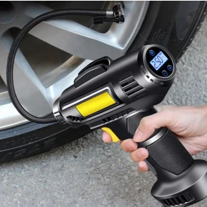 Kablosuz Güçlü Hızlı Doldurma Şarjlı Fenerli Kompresör Araç Lastik Şişirme Pompası Araba Motor Için