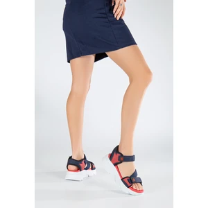 Sandal Spor Kadın Günlük Faylon Dolgu Taban Cırtlı Spor Günlük Sandalet SS001-0148 Laci  Kırmızı