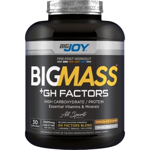 Bigjoy Sports Bigmass Gh Factors Mass Gainer 3 kg Çikolatalı Karbonhidrat Tozu High Carbonhidrate & Protein & Vitamins