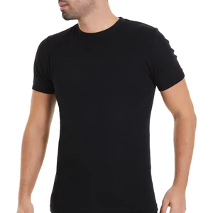 Yıldız Çamaşır Erkek Siyah 3'lü Paket Doktor Yaka Ribana Tshirt