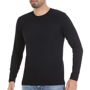 Yıldız Çamaşır Erkek Siyah 3'lü Paket Uzun Kollu Likralı Tshirt