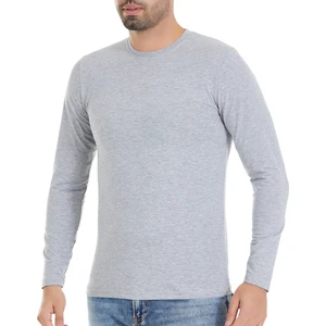 Yıldız Çamaşır Erkek Gri 3'lü Paket Uzun Kollu Likralı Tshirt