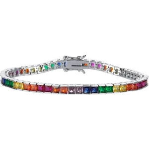 Merano Design Rainbow Kare Taşlı Bileklik