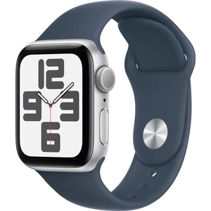 Watch SE 2.Nesil (2023) GPS 40mm Silver Aluminium Case with Storm Blue Sport Band - M/L