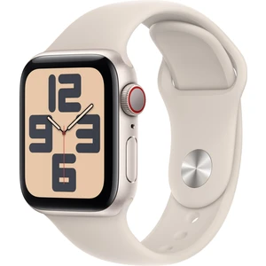 Watch SE 2.Nesil (2023) GPS + Cellular 40mm Starlight Aluminium Case with Starlight Sport Band - M/L