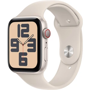 Watch SE GPS + Cellular, 44 mm Yıldız Işığı Alüminyum Kasa ve Yıldız Işığı Spor Kordon - M/L