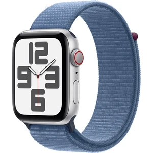 Watch SE GPS + Cellular 44mm Gümüş Rengi Alüminyum Kasa ve Kış Mavisi Spor Loop