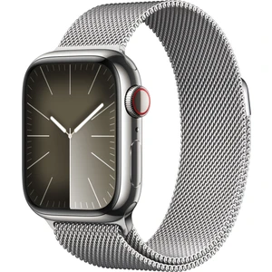 Watch Seri 9 Gps + Cellular 41MM Gümüş Rengi Paslanmaz Çelik Kasa Milanese Loop MRJ43TU/A