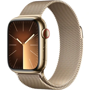 Watch Seri 9 Gps + Cellular 41MM Altın Rengi Paslanmaz Çelik Kasa Milanese Loop MRJ73TU/A