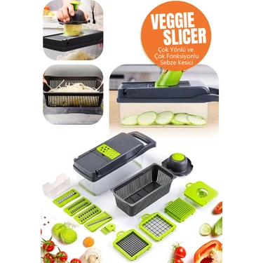Morlimon Veggie Slicer Çok Yönlü ve  Çok Fonksiyonlu  Sebze