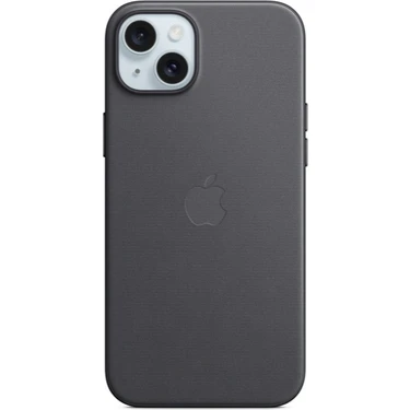 iPhone 15 Plus Magsafe Mikro Dokuma Kılıf - Siyah