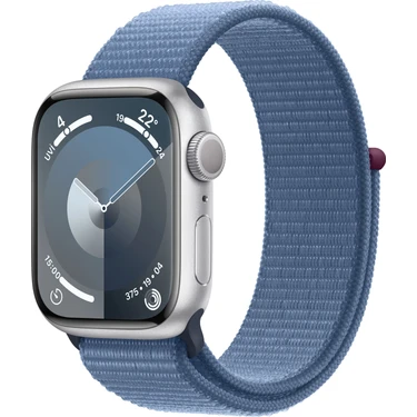 Apple Watch Seri 9 Gps 41MM Gümüş Rengi Alüminyum Kasa Spor Loop