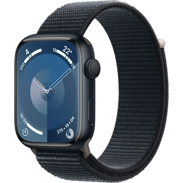 Apple Watch Seri 9 Gps 45MM Gece Yarısı Alüminyum Kasa Spor Loop