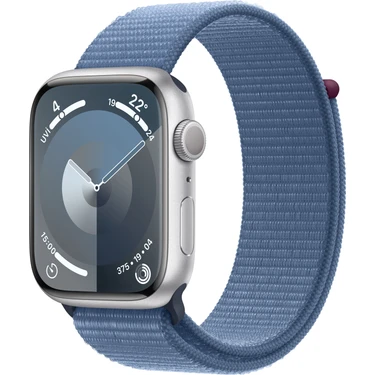 Apple Watch Seri 9 Gps 45MM Gümüş Rengi Alüminyum Kasa Spor Loop