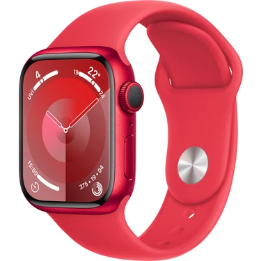 Apple Watch Seri 9 Gps 41MM (Product)Red Alüminyum Kasa Spor Kordon - M/l