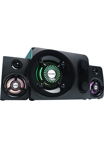 SP-212 Total 25W Rms 7 Farklı Renk Titreşimli LED 2+1 Multimedya Speaker (DK-AC-SP212)