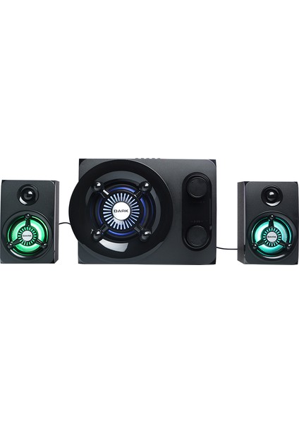 SP-212 Total 25W Rms 7 Farklı Renk Titreşimli LED 2+1 Multimedya Speaker (DK-AC-SP212)