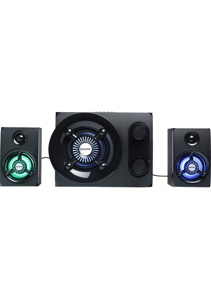 SP-212 Total 25W Rms 7 Farklı Renk Titreşimli LED 2+1 Multimedya Speaker (DK-AC-SP212)