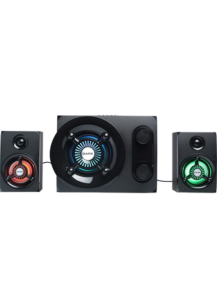 SP-212 Total 25W Rms 7 Farklı Renk Titreşimli LED 2+1 Multimedya Speaker (DK-AC-SP212)