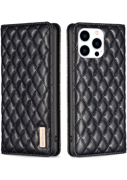 Iphone 15 Pro Pu Deri Stand Kılıf Anti Drop Kartı Tutucu Telefon Kapak Black Için (Yurt Dışından)