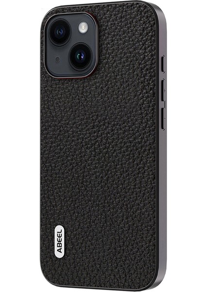 Iphone 15 Plus Cowhide Deri Kaplamalı Pc+Tpu Kılıfı Litchi Doku Kıvlatıcı Anti-Cratch Telefon Kapak Black (Yurt Dışından) fiyatları