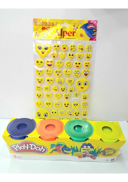 Play-Dough Oyun Hamuru 4'lü Büyük + Sticke