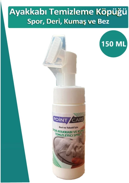 Point Care Spor Ayakkabı Deri ve Kumaş Temizleme Köpüğü 150 ml