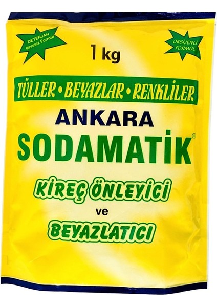 Sodamatik 1  Kg Kireç Önleyici ve Beyazlatıcı (Tüller-Beyazlar-Renkliler)