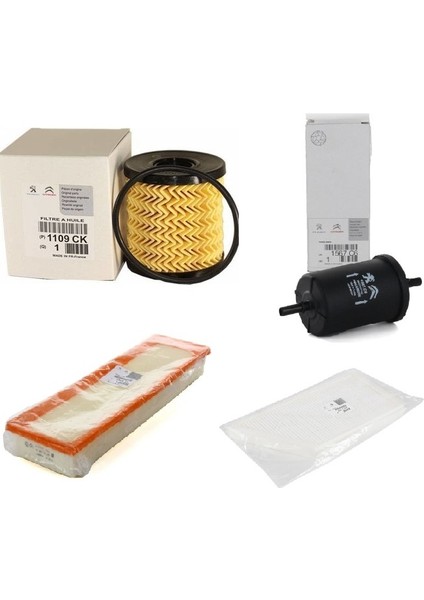 Peugeot 206+ 1.4 Benzinli Filtre Bakım Seti Orijinal Psa