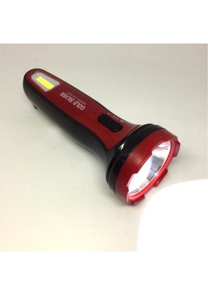 Gold Sılver GS-4531 3 Watt+1 Watt Cob Led'li Şarjlı El Feneri