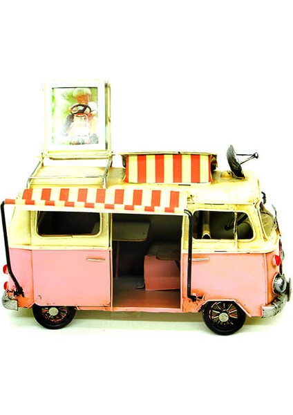 Dekoratif Metal Minibüs Çerçeveli ve Tenteli