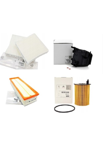 Peugeot 207 1.6 Hdi Euro 4 Filtre Bakım Seti Orijinal Psa