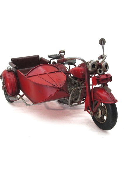 Dekoratif Metal Motosiklet Sepetli